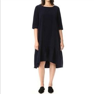 HATCH Lola Cord Dress in Navy/Midnight